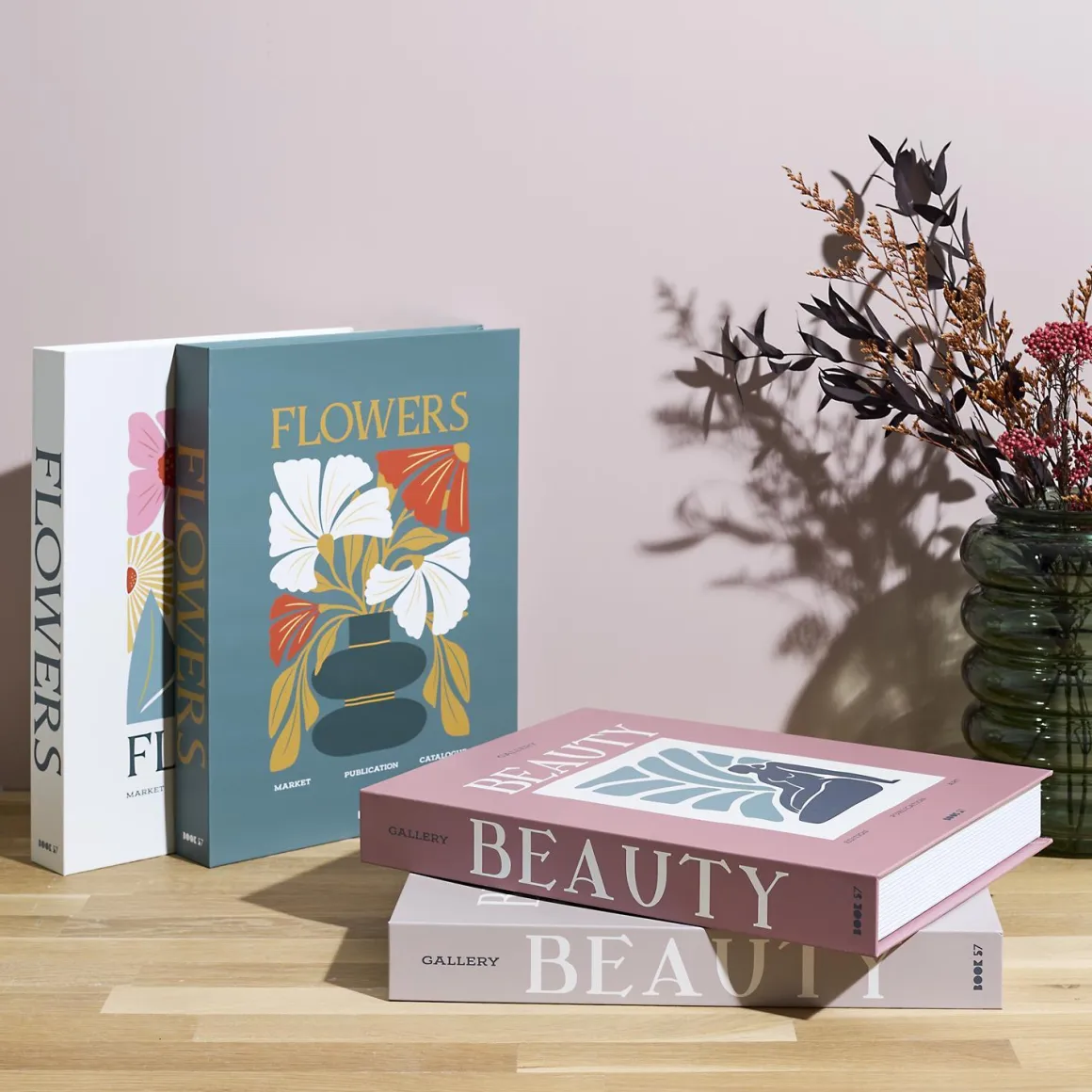 LIVRE RANGEMENT DECO BEAUTY ET FLOWERS 33X25CM