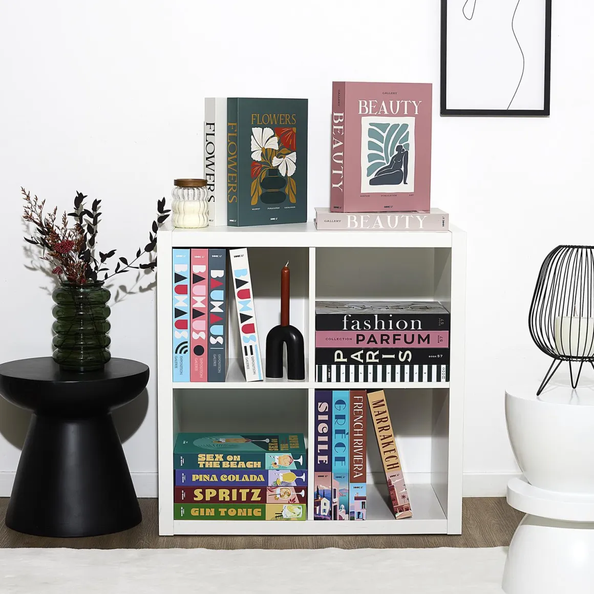 LIVRE RANGEMENT DECO BEAUTY ET FLOWERS 33X25CM