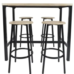 LOKA TABLE MANGE DEBOUT ET 4 TABOURETS