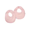 LOT 2 BAVOIRS GAZE DE COTON ET EPONGE 22X27CM ROSE