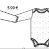 LOT 2 BODIES MANCHES LONGUES 0 A 9 MOIS MODELE 1