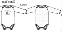 LOT 2 BODIES MANCHES LONGUES 0 A 9 MOIS MODELE 1