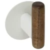 LOT 2 PATERES ADHESIVES CASSIE METAL BOIS BEIGE H.8.2CM