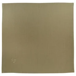 LOT 4 SERVIETTES JOY BRODE KAKI 40X40CM