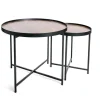LOT 2 TABLES APPOINT GIGOGNE H.60CM ET H.41CM