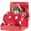 LUCIEN PLAID 100X75CM ROUGE