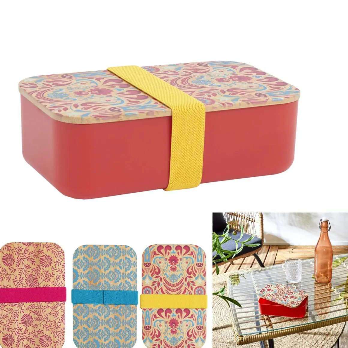 LUNCH BOX COUVERCLE BAMBOU JAIPUR