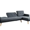 LUXI CANAPE ANGLE ANTHRACITE CONVERTIBLE STYLE SCANDINAVE