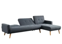 LUXI CANAPE ANGLE ANTHRACITE CONVERTIBLE STYLE SCANDINAVE