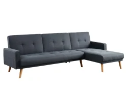 LUXI CANAPE ANGLE ANTHRACITE CONVERTIBLE STYLE SCANDINAVE