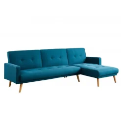 LUXI CANAPE ANGLE BLEU CONVERTIBLE STYLE SCANDINAVE