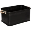 MALLE METAL BOIS NOIR CUBA D.60.1X37.8X33.1CM