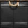 MALLE METAL BOIS NOIR CUBA D.45.2X30X25CM