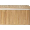 MALLE RECTANGULAIRE PM BAMBOU TISSU LIN
