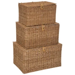 MALLE ROTIN CARMEN NATUREL D.50.5X36X29.5CM