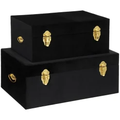MALLE VELOURS NIGHT NOIR D.41X24X16.5CM