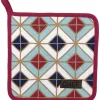 MANIQUE CHEF GEOMETRIC 20X20CM COTON FRAMBOISE