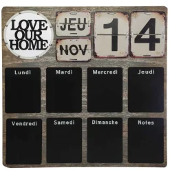 MEMO ARDOISE SEMAINIER 57X57CM