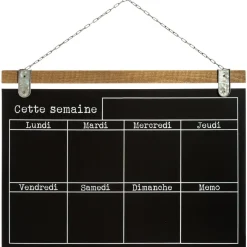 MEMO SEMAINIER ARDOISE 69X50CM