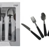 MENAGERE 24 PIECES BISTROT NOIR