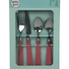 MENAGERE 24 PIECES BISTROT ROUGE