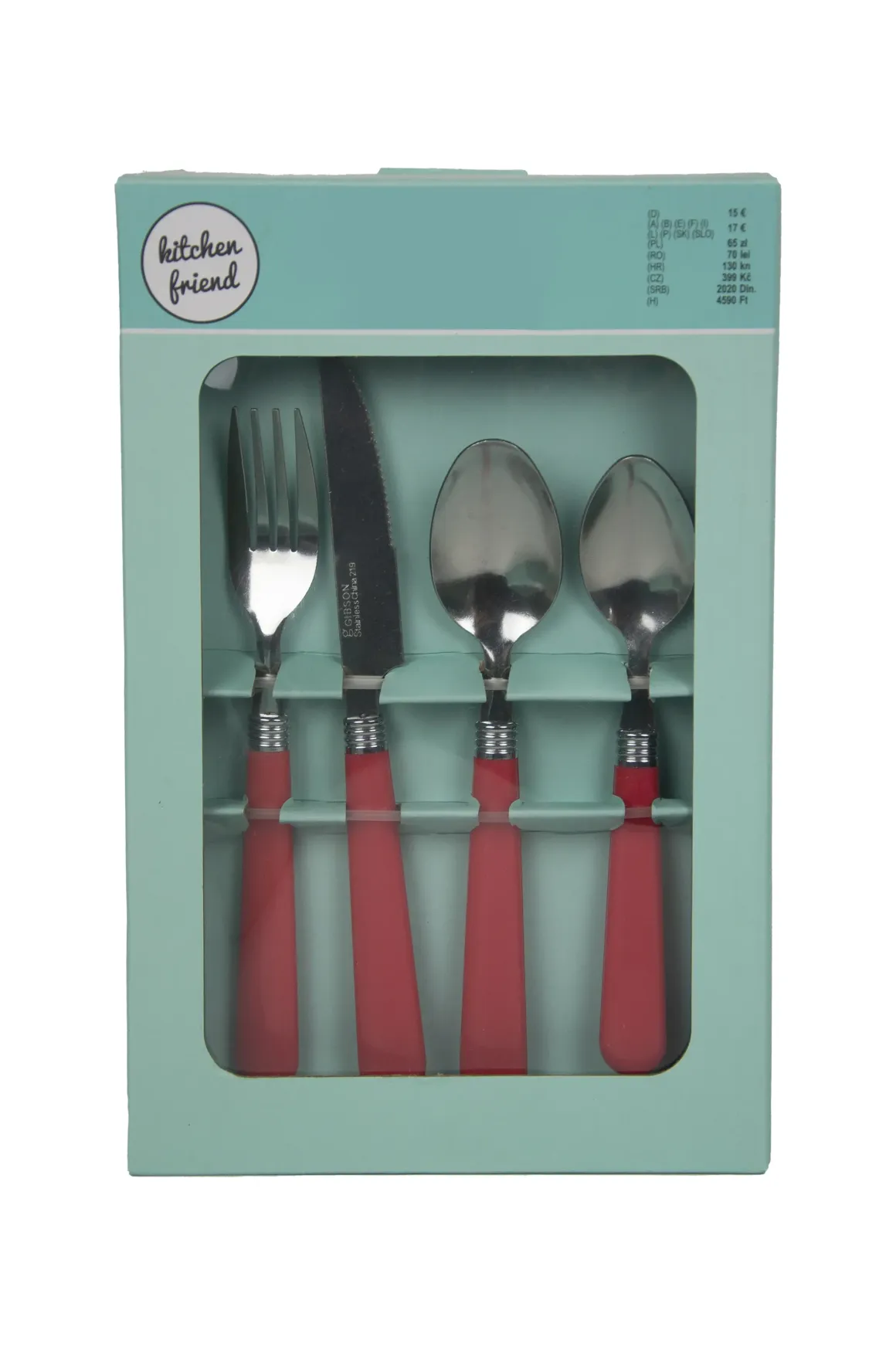 MENAGERE 24 PIECES BISTROT ROUGE
