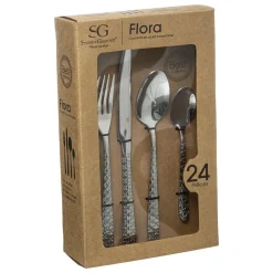 MENAGERE 24 PIECES FLORA INOX