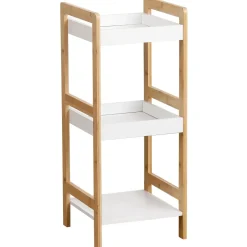 MEUBLE BAMBOU 3 ETAGERES BAMBOU BLANC