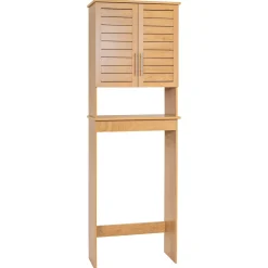 MEUBLE DESSUS WC 2 PORTES ET ETAGERE COLONIAL