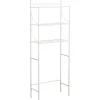 MEUBLE METAL 3 TABLETTES POUR TOILETTES BLANC