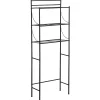 MEUBLE METAL 3 TABLETTES POUR TOILETTES NOIR