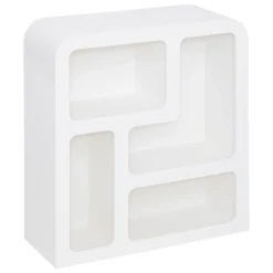 MEUBLE 4 NICHES SOLEYA BLANC D.75X30CM