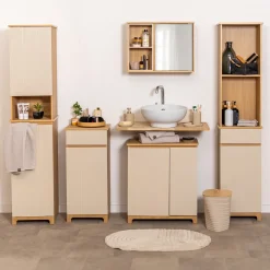 MEUBLE SOUS LAVABO 2 PORTES 1 ETAGERE RIVOLI