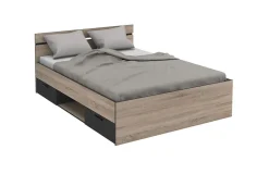 MICHIGAN LIT EN 140X190CM 2 TIROIRS 1 NICHE