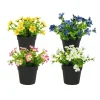 MINI FLEURS POT PLASTIQUE NOIR