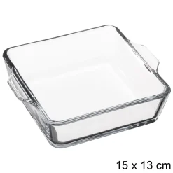 MINI PLAT CARRE VERRE 15X15CM