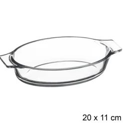 MINI PLAT OVAL VERRE 20X11CM
