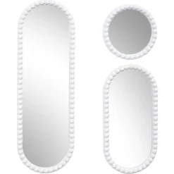 MIROIR CORFU BLANC H75CM X3 PIECES