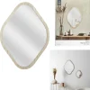 MIROIR DECO CONTOUR BOIS LOSANGE ELIO H.60CM