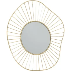 MIROIR FILAIRE DORE ASYMETRIQUE 34X30CM