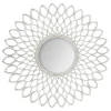 MIROIR FLEUR ARGENTE D.90CM