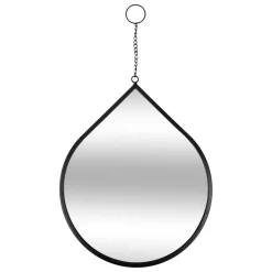MIROIR GOUTTE LENY METAL NOIR H.29.5CM