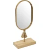 MIROIR METAL BOIS RIVI H.35CM