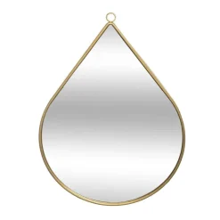 MIROIR METAL GOUTTE 28X39CM