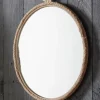 MIROIR OVALE JUTE 45X37CM
