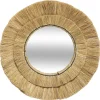 MIROIR RAPHIA SAFARI D.57CM