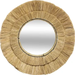 MIROIR RAPHIA SAFARI D.57CM