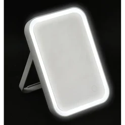 MIROIR   RECTANGULAIRE A LED SUR PIED GRIS