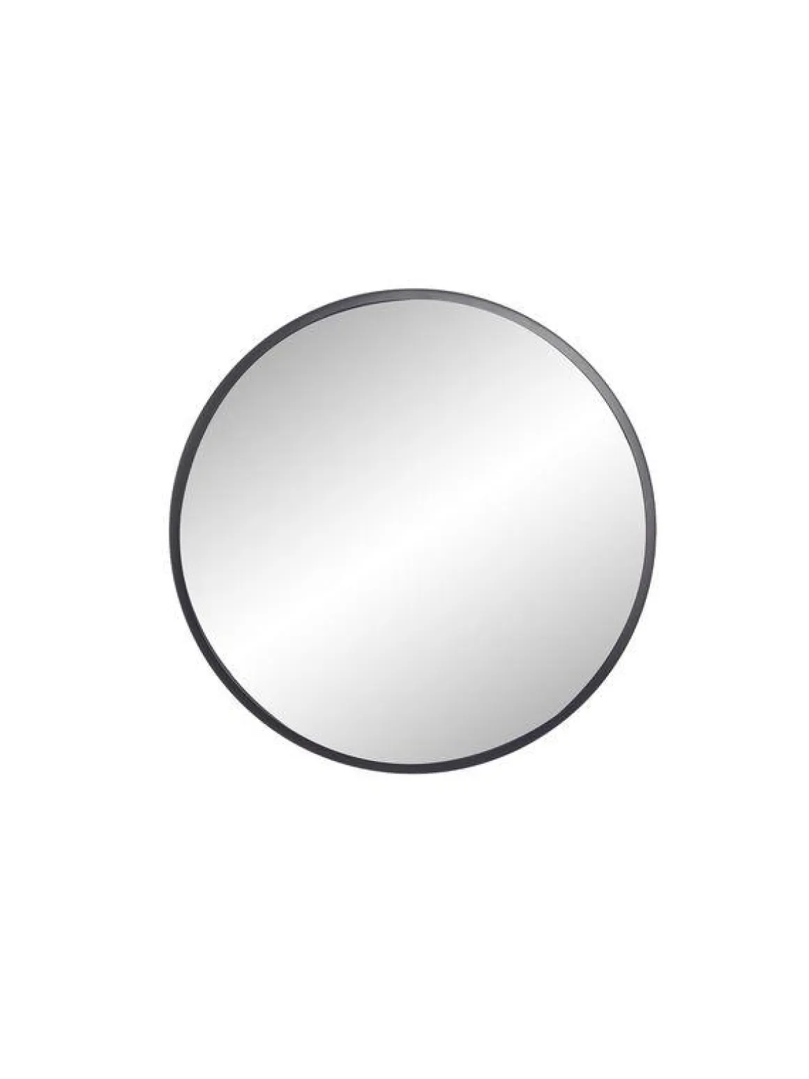 MIROIR ROND A SUSPENDRE D.50CM NOIR METAL