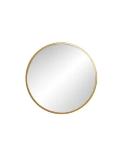 MIROIR ROND A SUSPENDRE D.50CM OR METAL